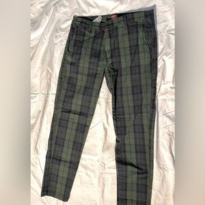 Levi’s Black Watch cotton trousers. Standard taper and fit.